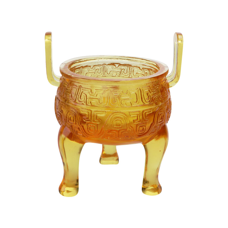 金色釉三脚飾り