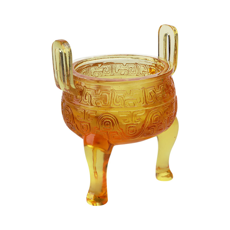 金色釉三脚飾り