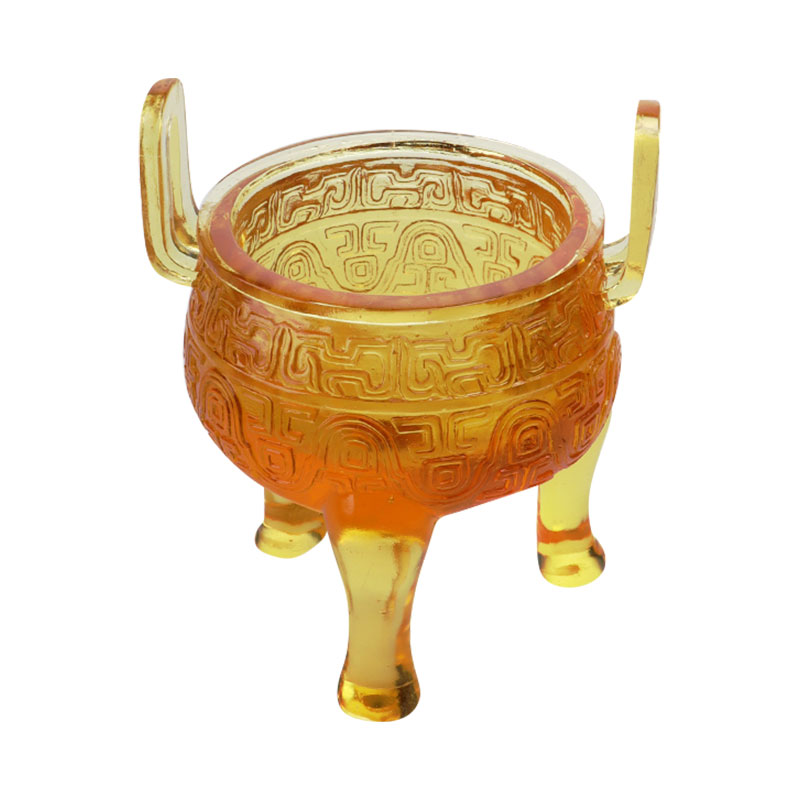 金色釉三脚飾り