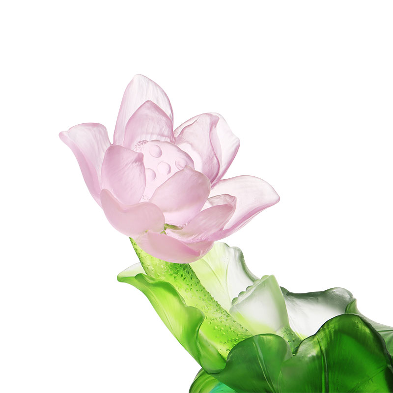 ロータスシリーズ廊下装飾クリスタルガラス花瓶セット