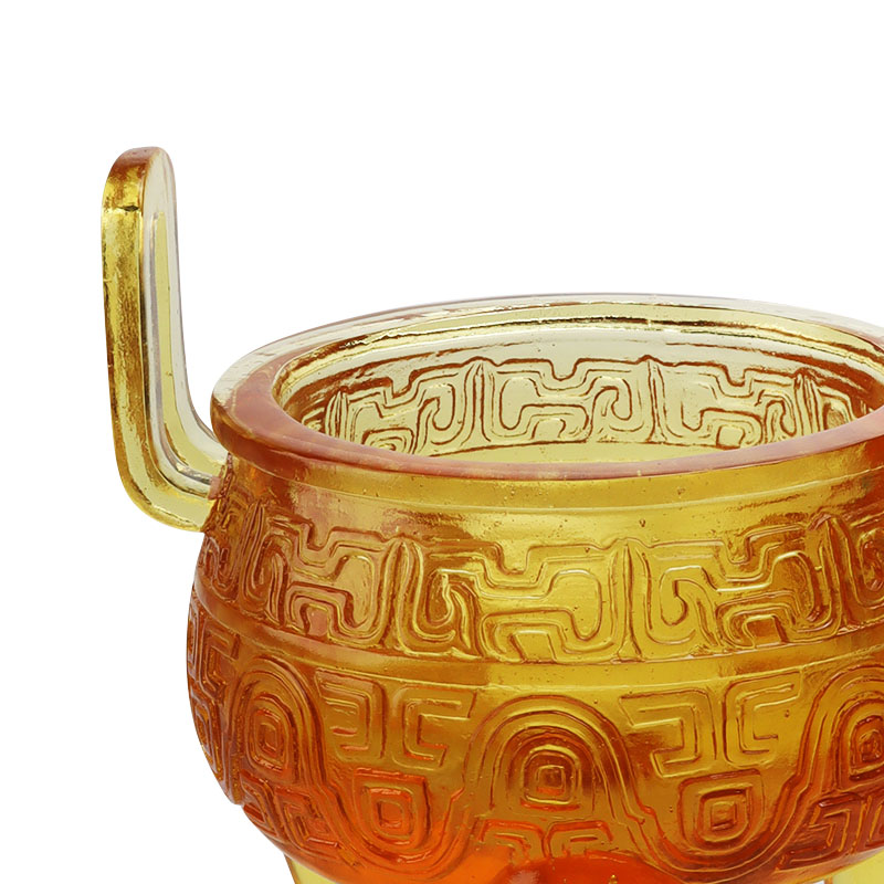 金色釉三脚飾り