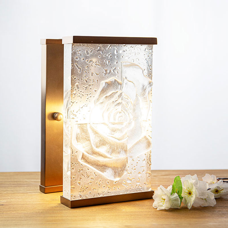 長方形のガラス張りの装飾ランプ装飾品