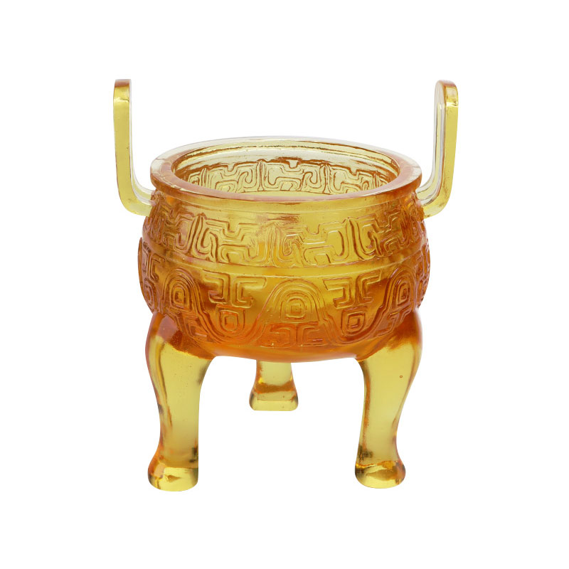 金色釉三脚飾り