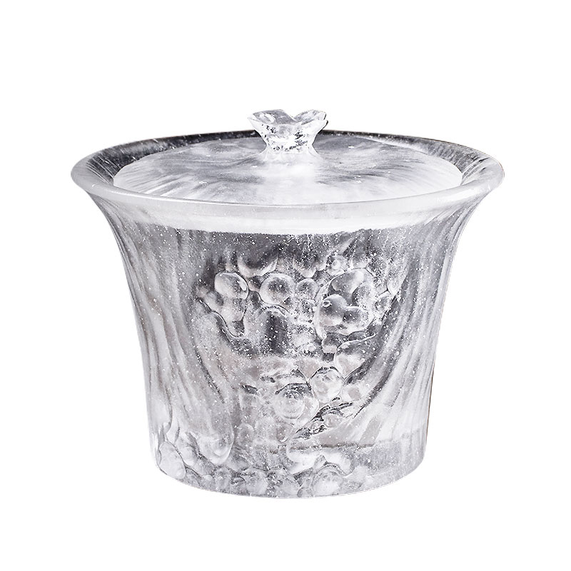 蓋付きクリアティーカップセット