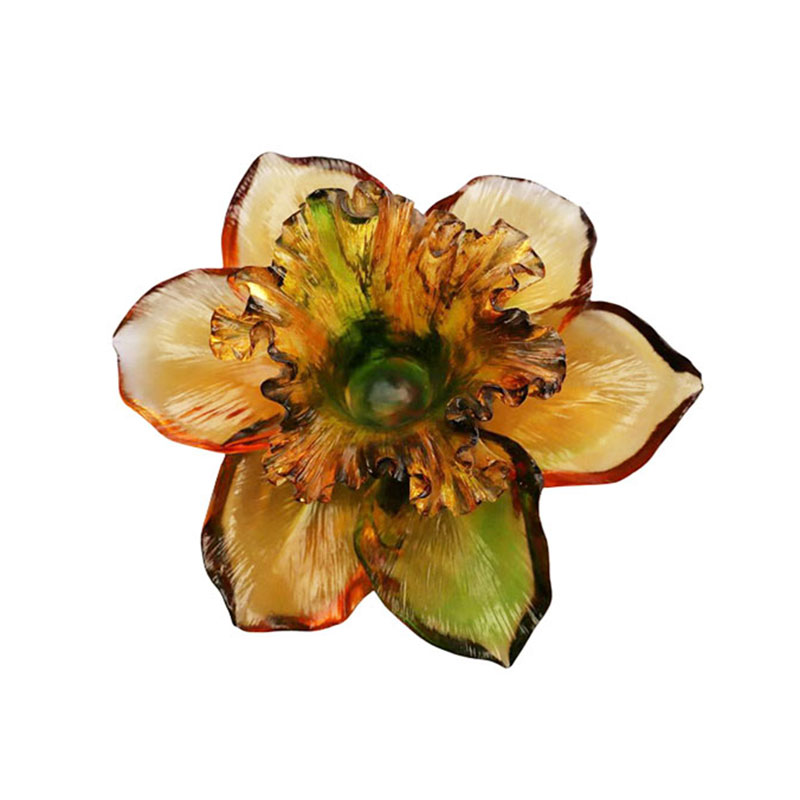 ガラスの花びら型キャンドルホルダー