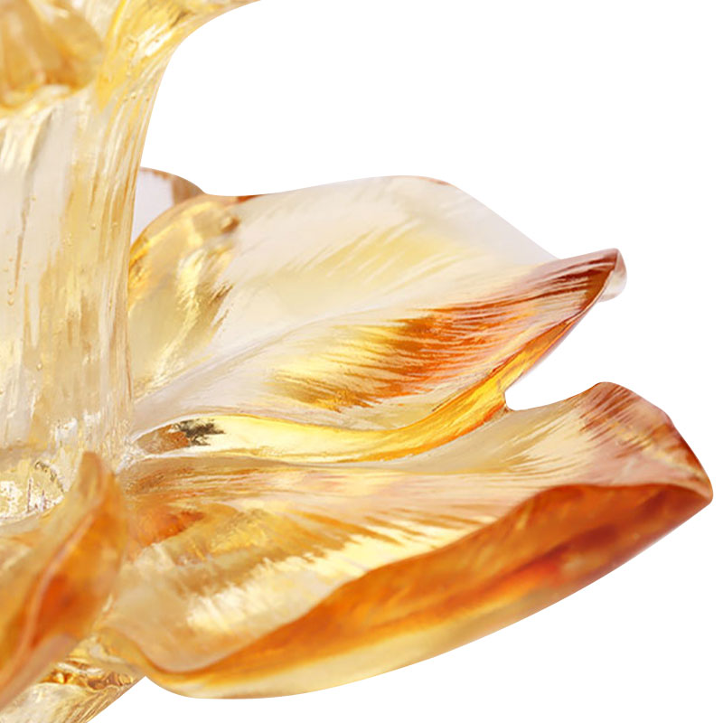 ガラスの花びら型キャンドルホルダー