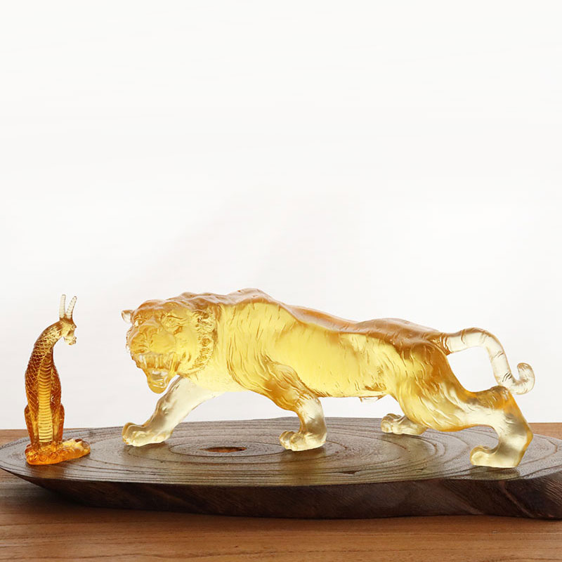 金色釉虎の置物