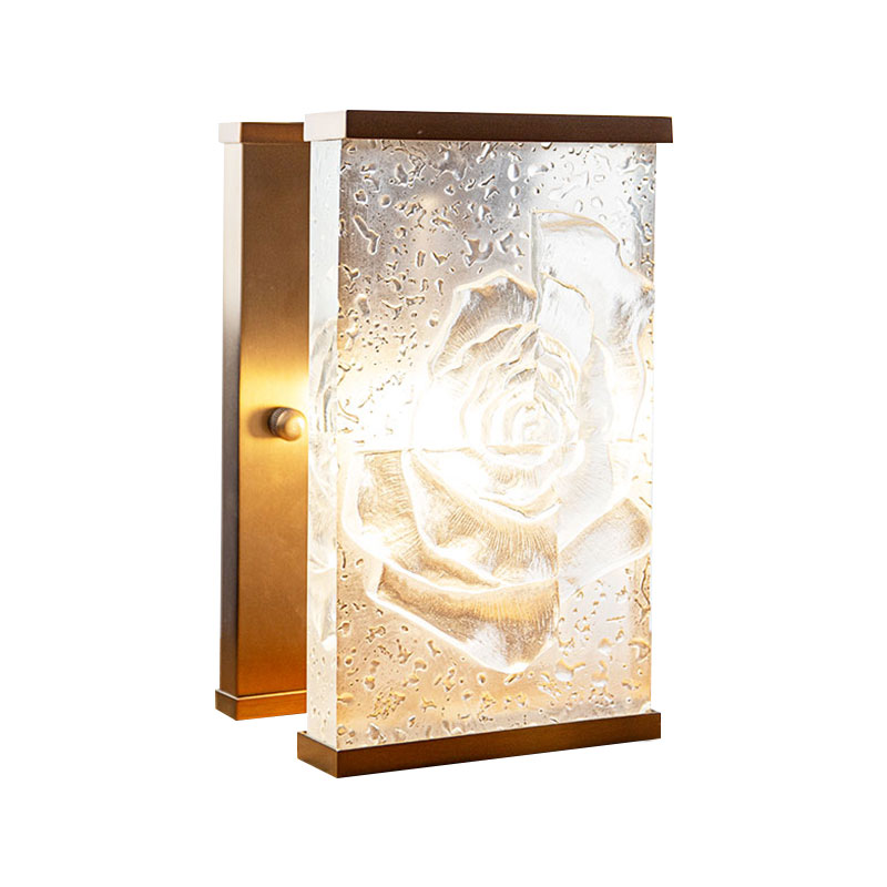 長方形のガラス張りの装飾ランプ装飾品