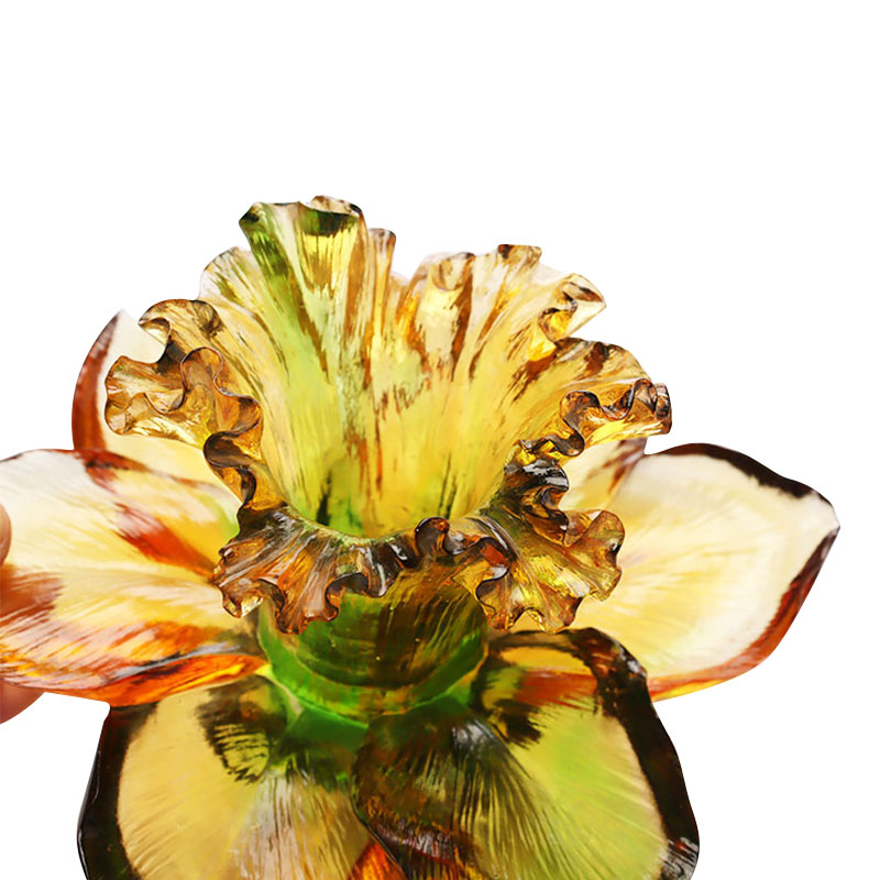 ガラスの花びら型キャンドルホルダー