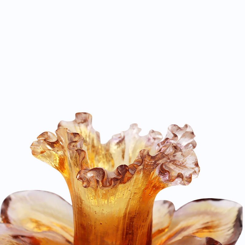 ガラスの花びら型キャンドルホルダー