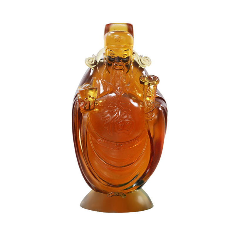 ガラスの福神の置物