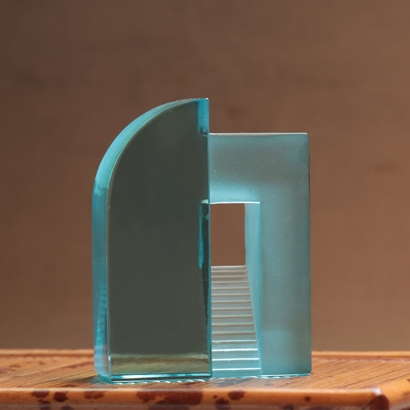 ブルーのグラデーション曇りガラスの中国のおもちゃの装飾品