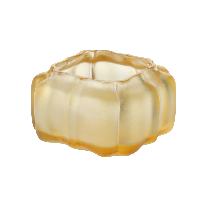 パープルクリスタルガラスのカボチャ型ウォーターポット