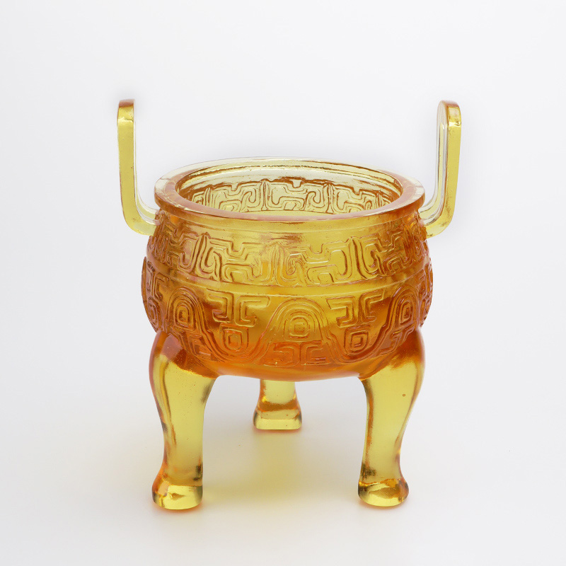 金色釉三脚飾り