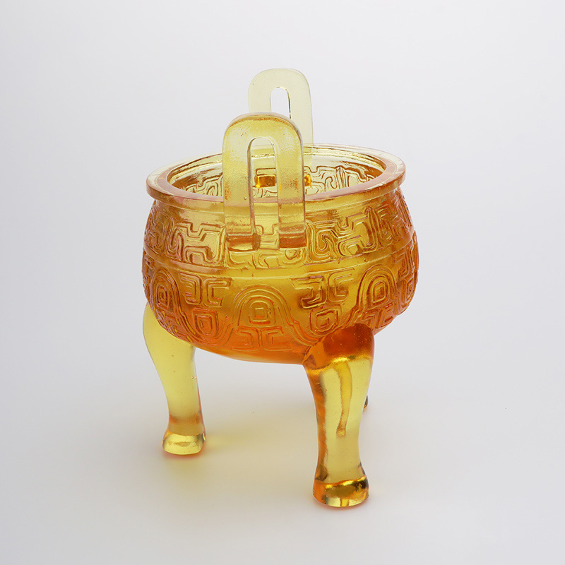 金色釉三脚飾り